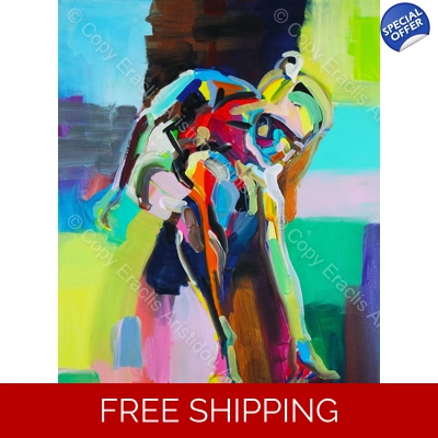 Abstract Bright Colourful Nude 5091